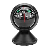Compass de bola de automóvil, mini min i-adjustable Bola Compass de visión nocturna para un barco/barco marino/camión/coche