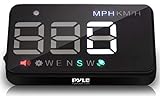Pyle 3. 5'' Car HUD - Head-Up Display Pantalla de parabrisas multicolor Proyector de velocidad del automóvil y brújula de navegación GPS, Plug & amp; Reproducir - (PHUD12)